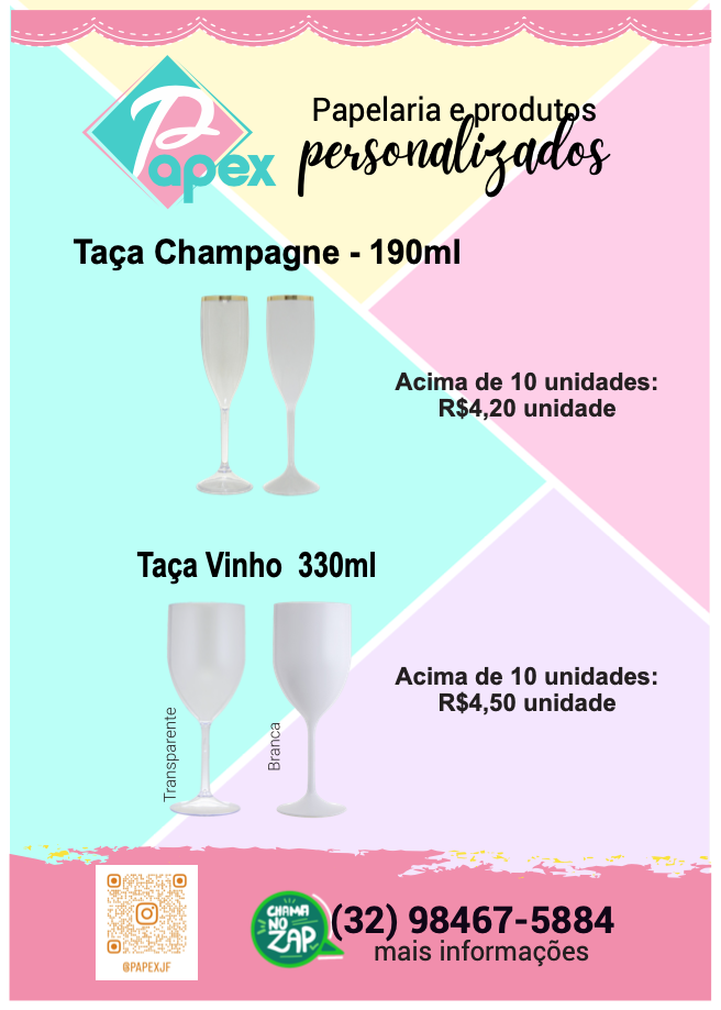 Taças Champagne e Vinho