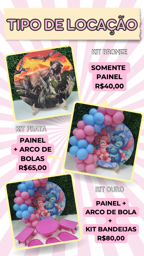 Locação Mini Festa de Mesa